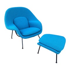 Chaise et repose-pieds Womb d'Eero Saarinen pour Knoll