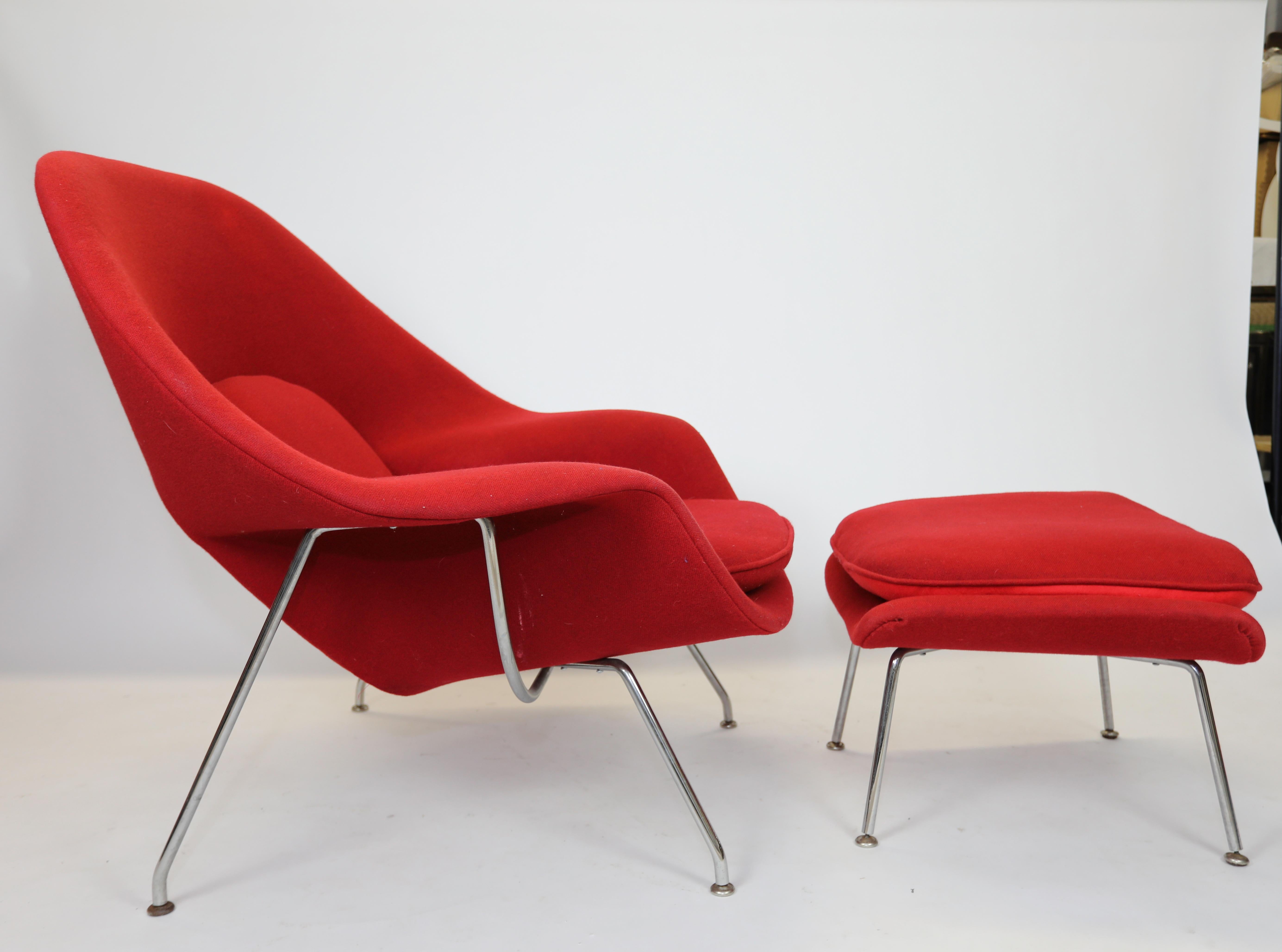 An original Womb Chair and Ottoman
Manufactured by Knoll C.1975
Original Upholstery
Labeled
ottoman- 24