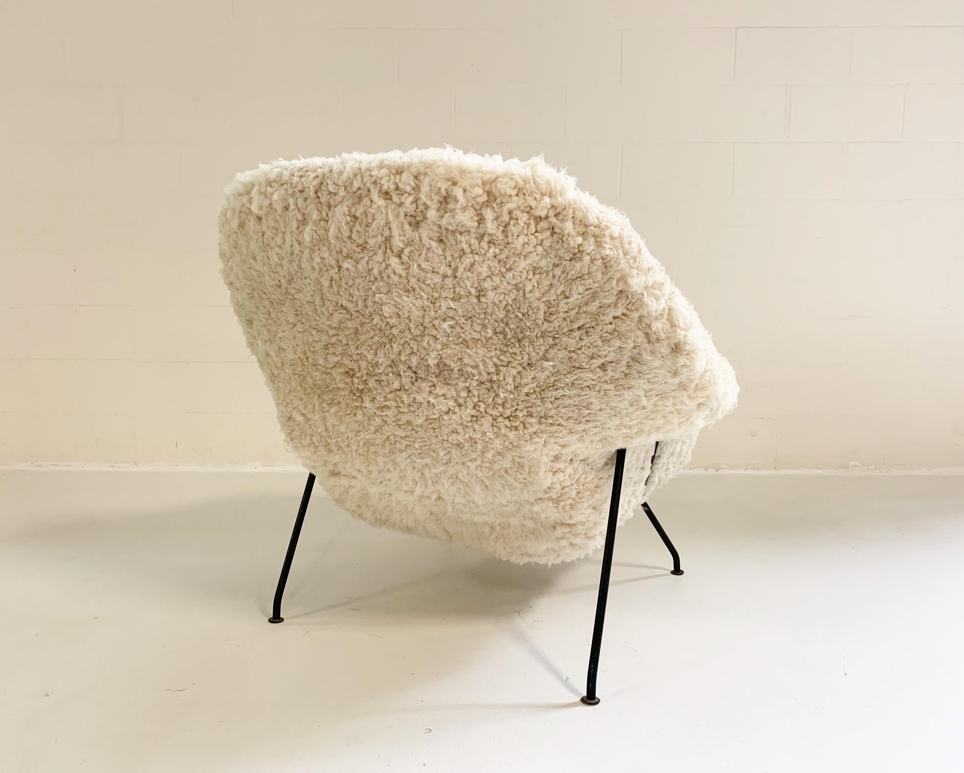 20th Century Eero Saarinen Womb Chair in California Sheepskin
