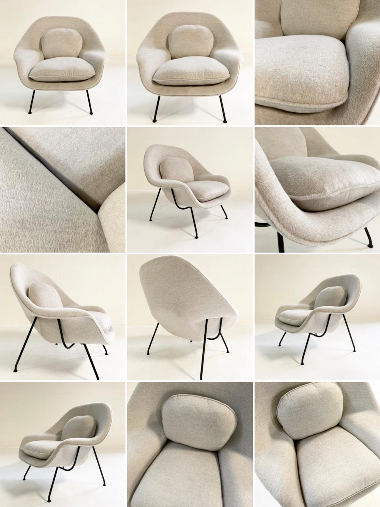 Eero Saarinen Womb Chair in Loro Piana Alpaca Wool 4