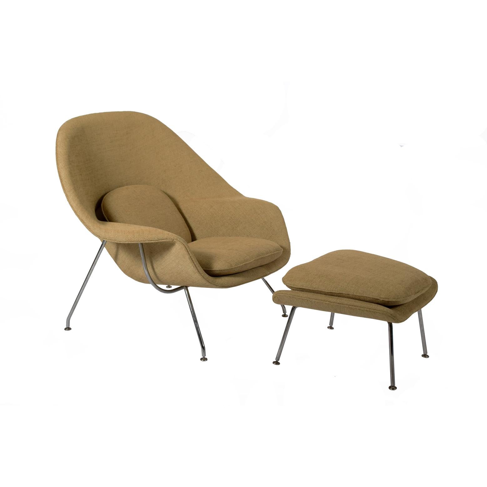 Modern Eero Saarinen Womb Chair + Ottoman for Knoll