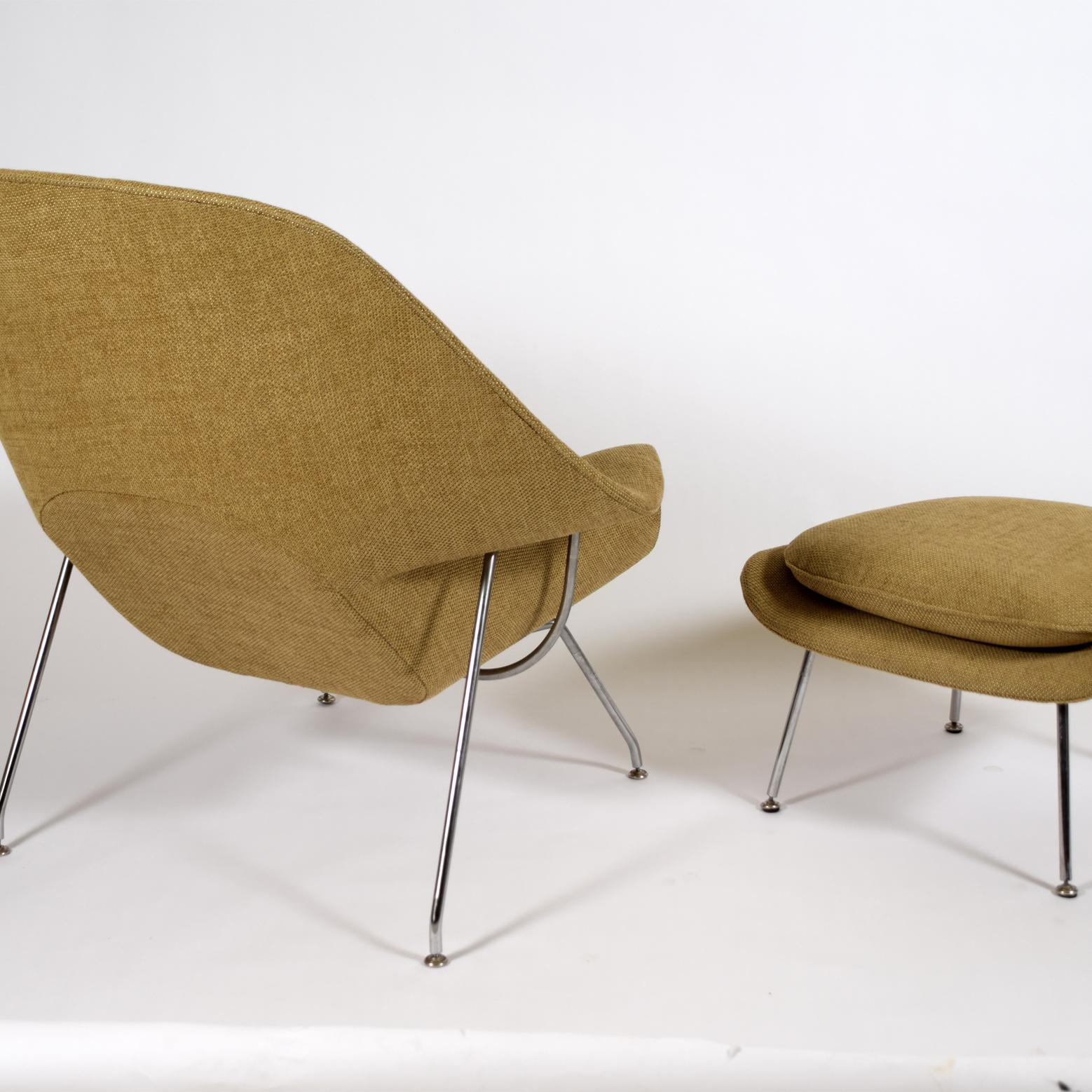 Fabric Eero Saarinen Womb Chair + Ottoman for Knoll