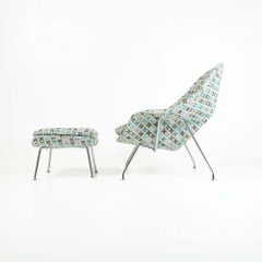 Eero Saarinen Womb Chair & Ottoman Medium in Alexander Girard Quatrefoil Fabric