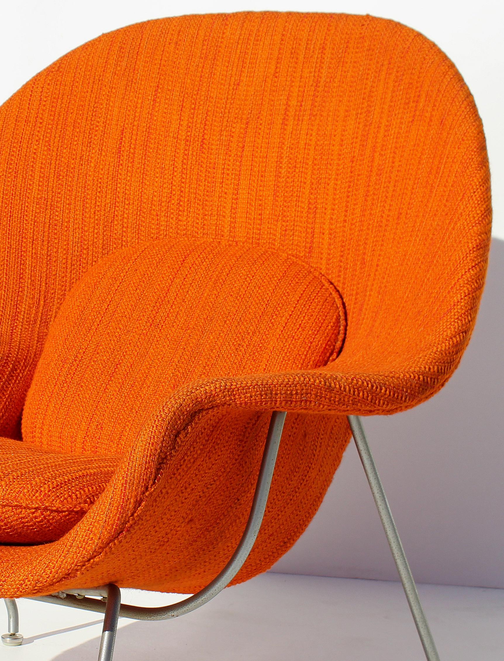 American Eero Saarinen Womb Chair with Original Upholstery and Steel Frame