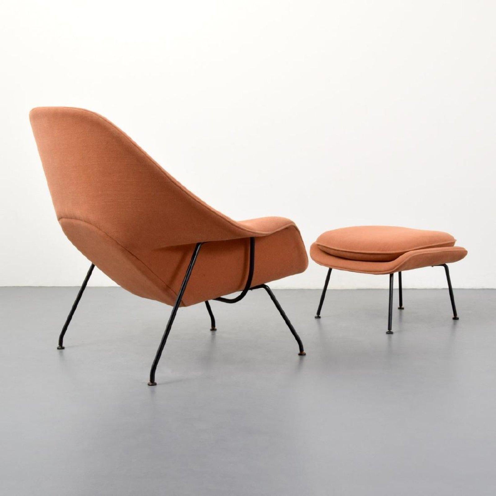 Fauteuil de salon et repose-pieds Eero Saarinen Womb, États-Unis, années 1960 1