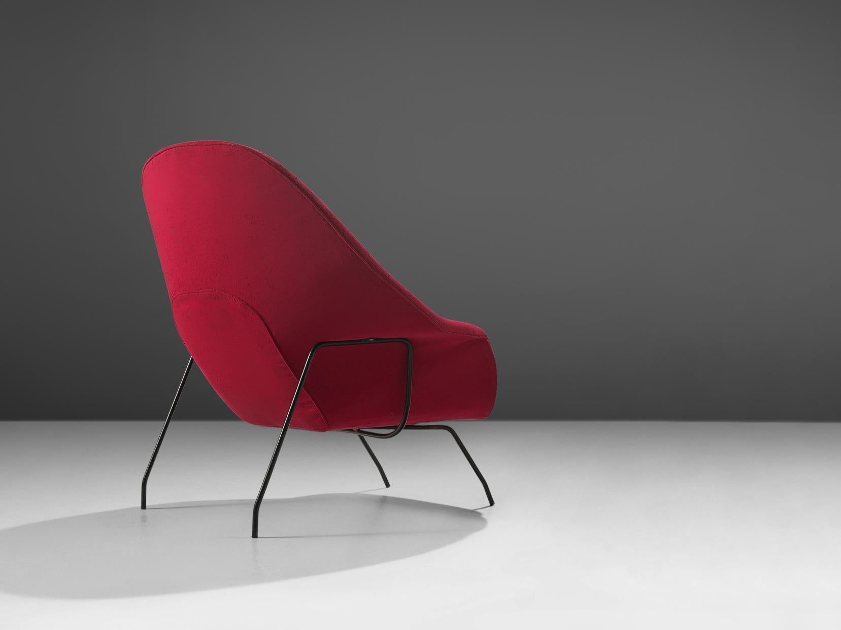 womb chair red