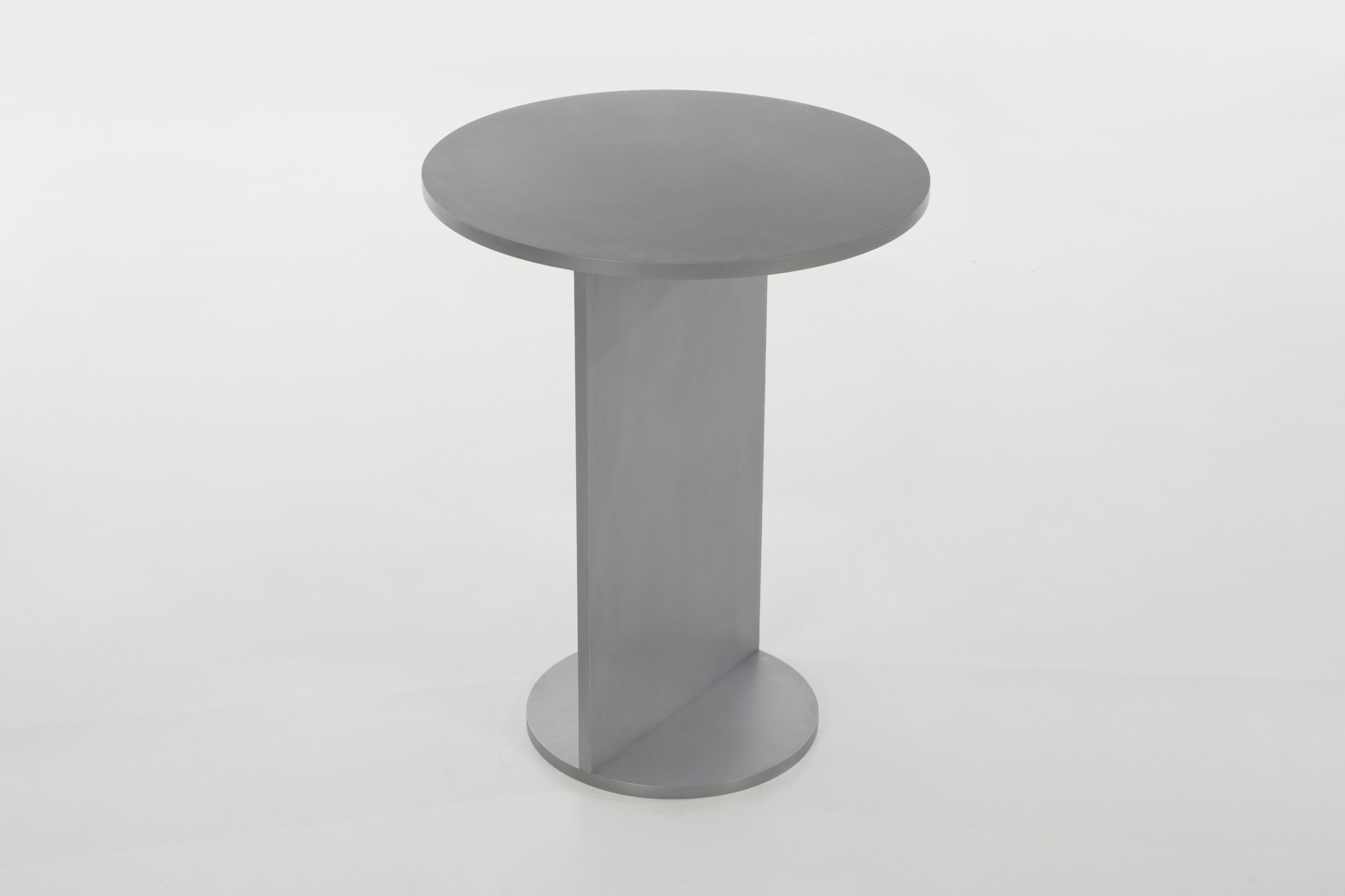 Eero Table in Wax-Polished Aluminum Plate by Jonathan Nesci In New Condition For Sale In Columbus, IN