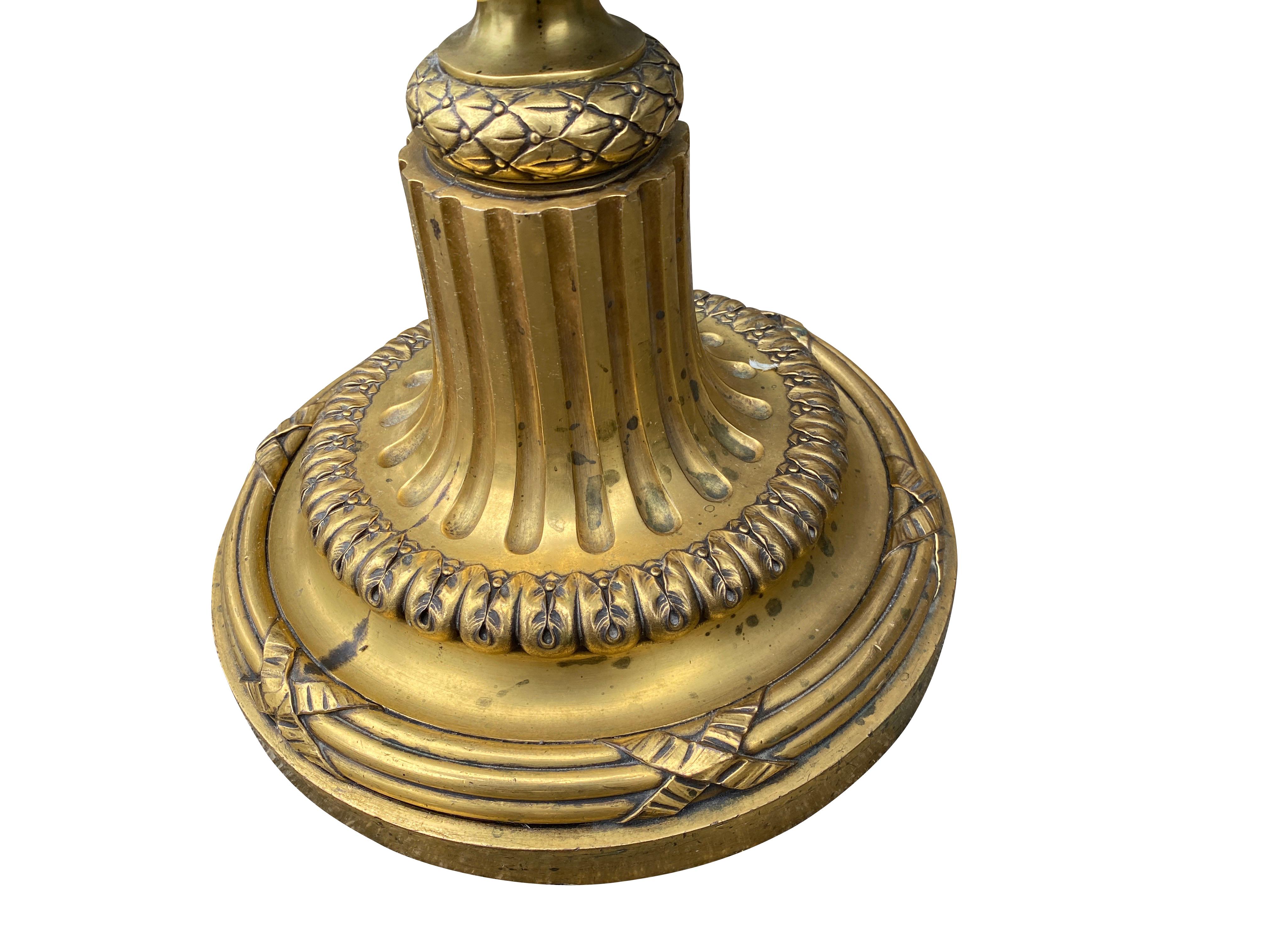 E.F Caldwell and Company Stehlampe aus vergoldeter Bronze im Angebot 1