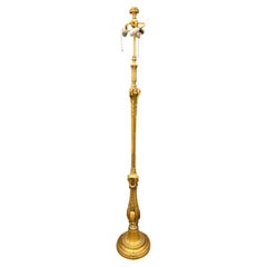 Antique E.F Caldwell and Company Gilt Bronze Floor Lamp