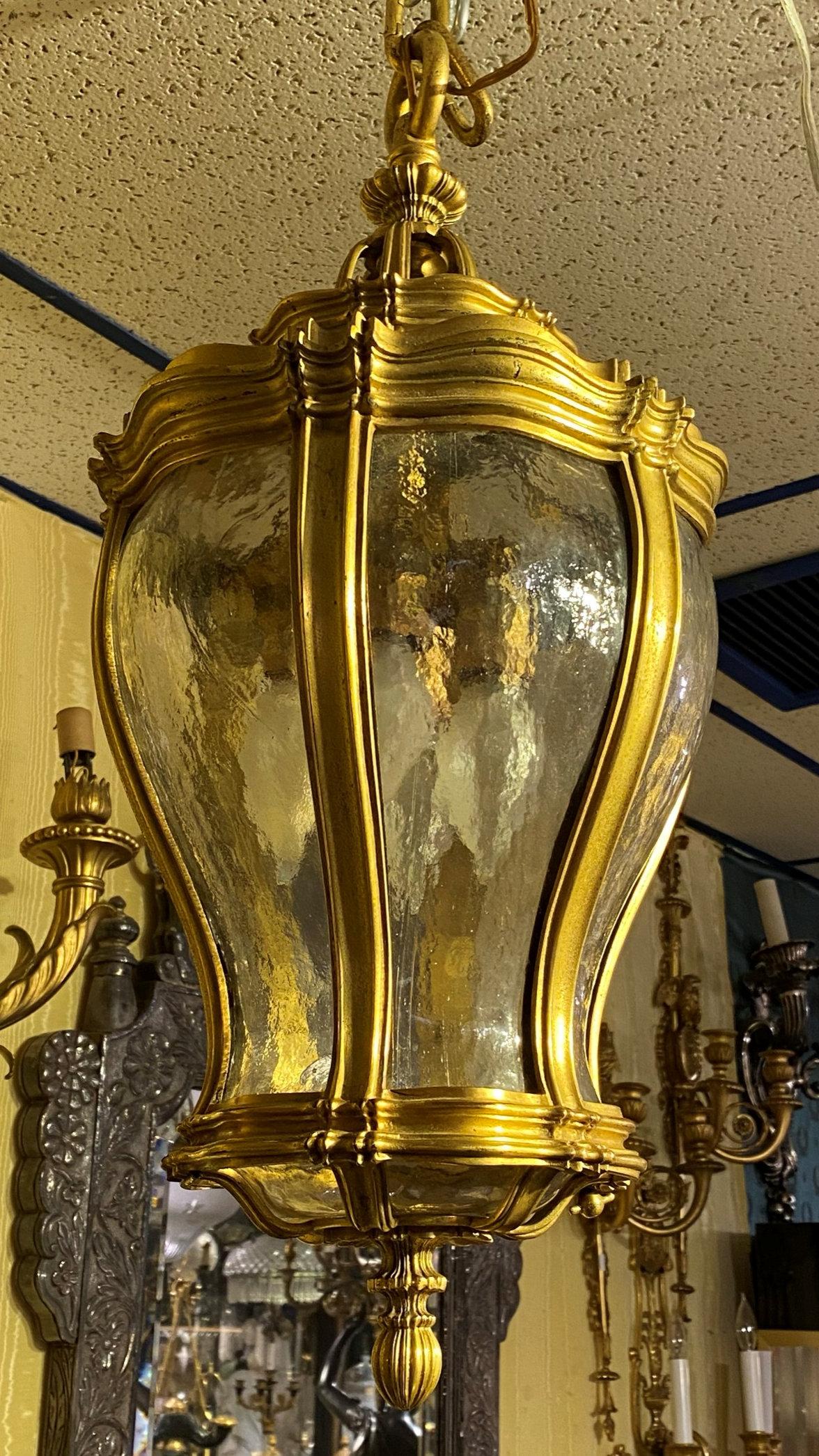 E.F. Caldwell Bronze Lantern In Good Condition In New York, NY