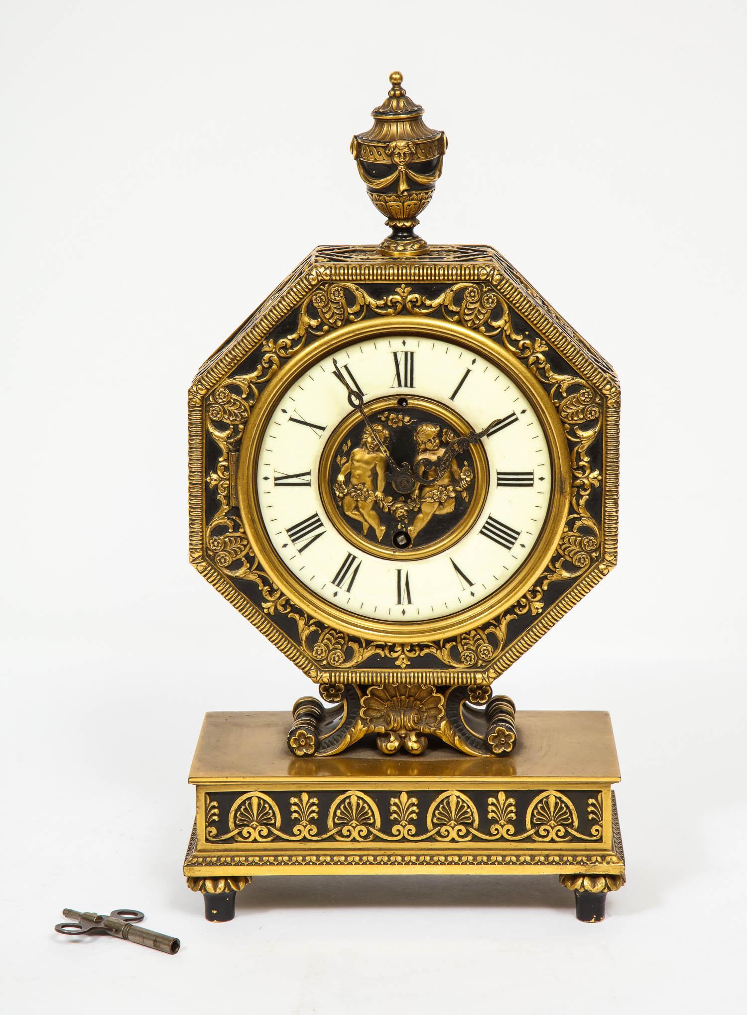 E.F. Caldwell & Co., an American Gilt and Patinated Bronze Clock 9