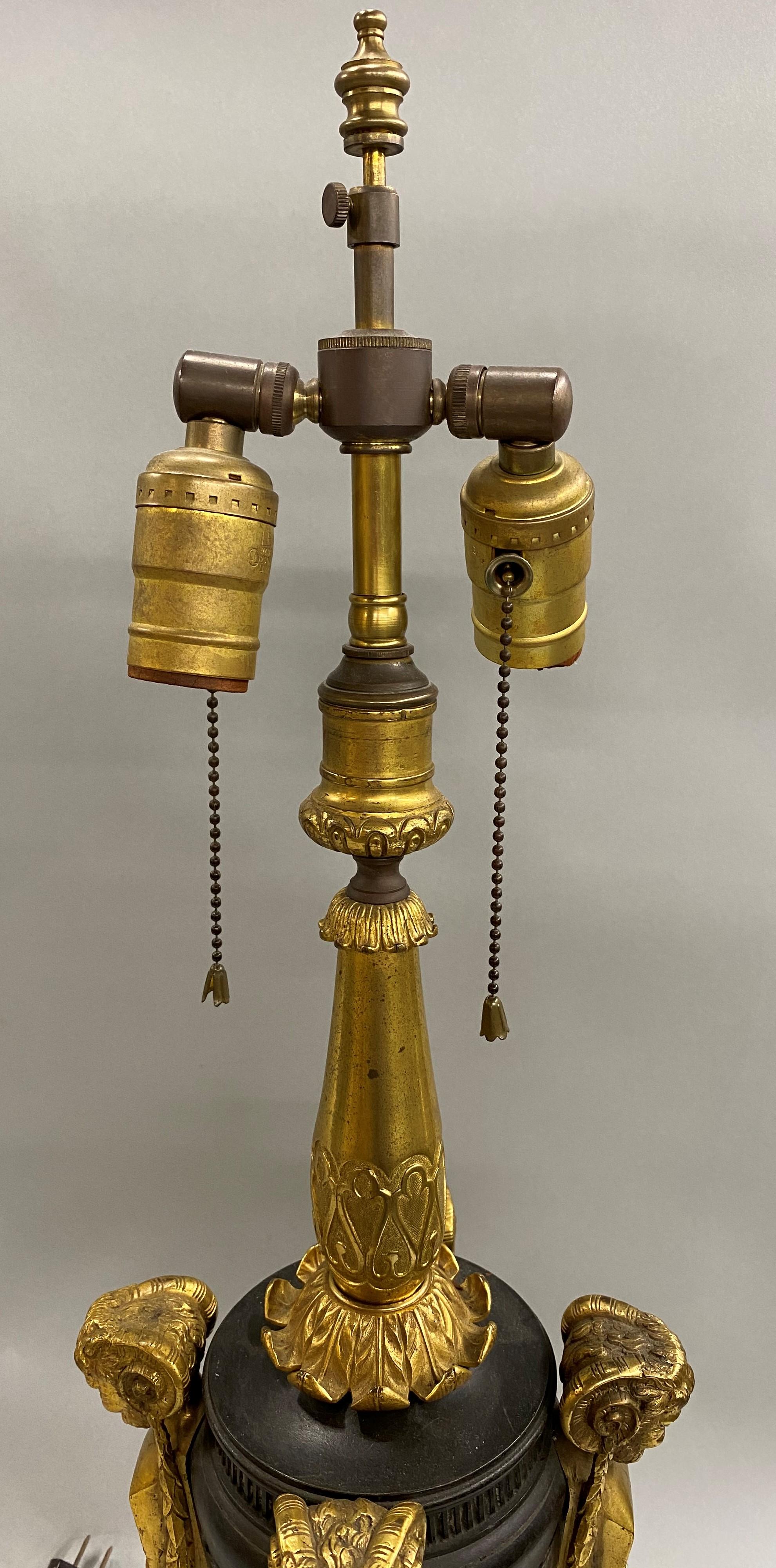 EF Caldwell & Co Gilt Bronze Table Lamp with Bacchanalian Figures, circa 1900 1