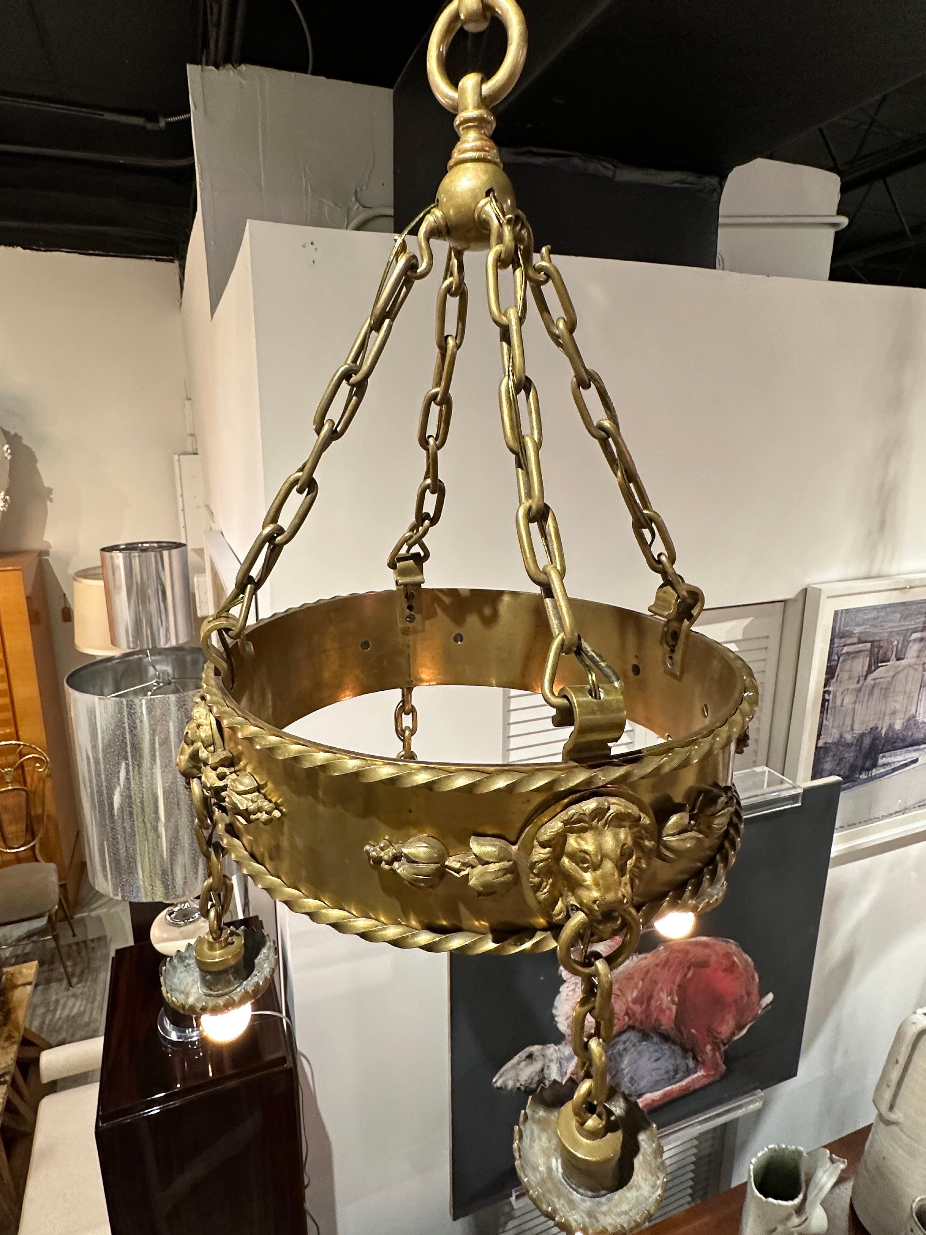 E.F. Caldwell Important Bronze Chandelier, Two Available For Sale 5