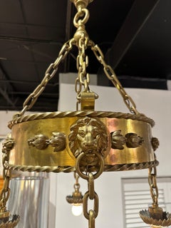 E.F. Caldwell Important Bronze Chandelier