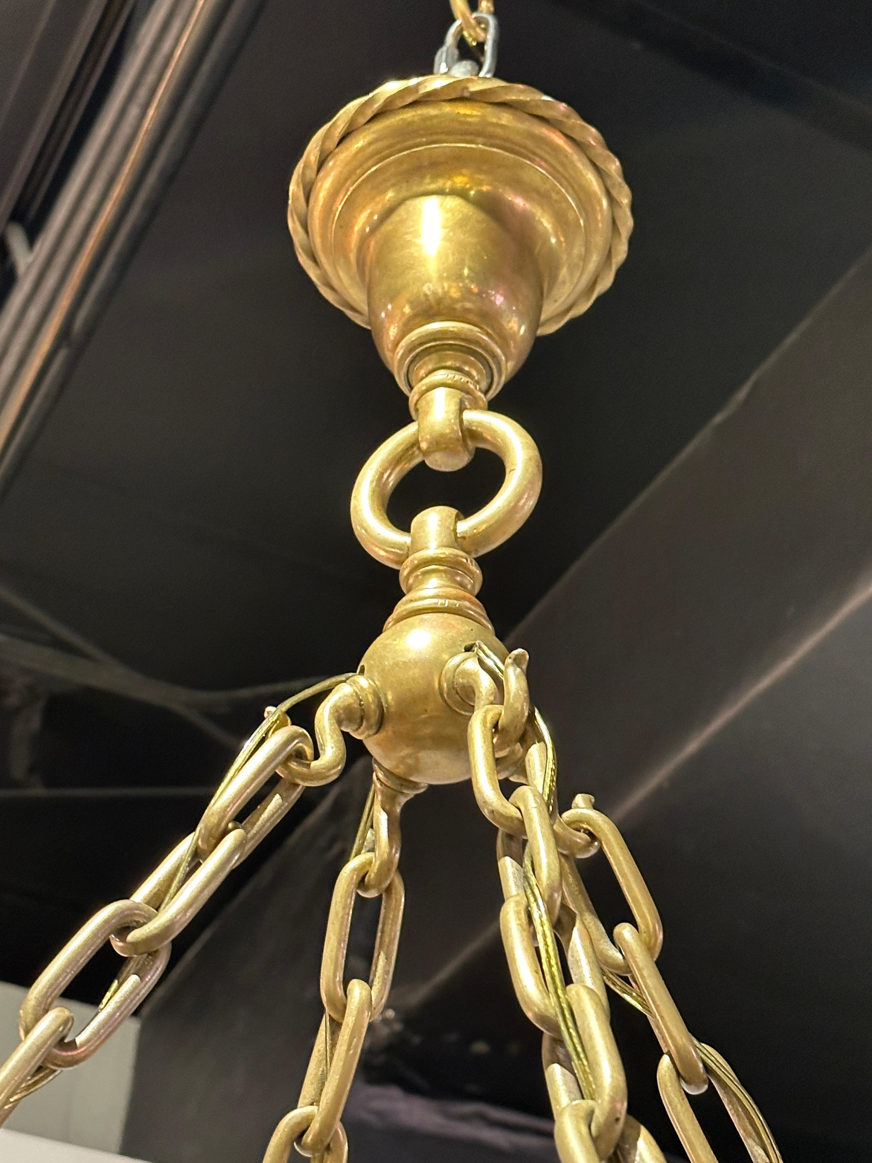 E.F. Caldwell Important Bronze Chandelier, Two Available For Sale 1