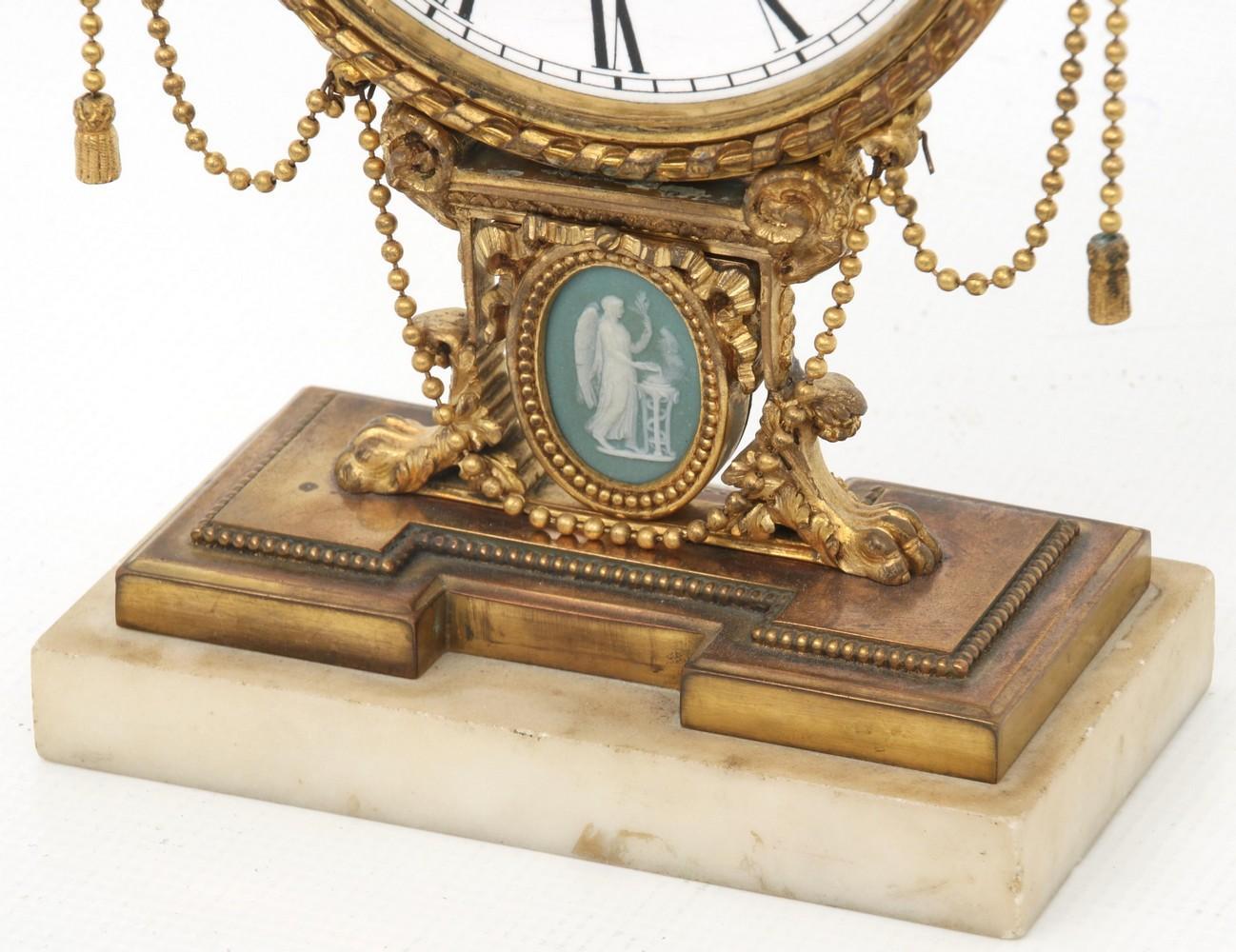 American E.F. Caldwell Neoclassical Desk Clock