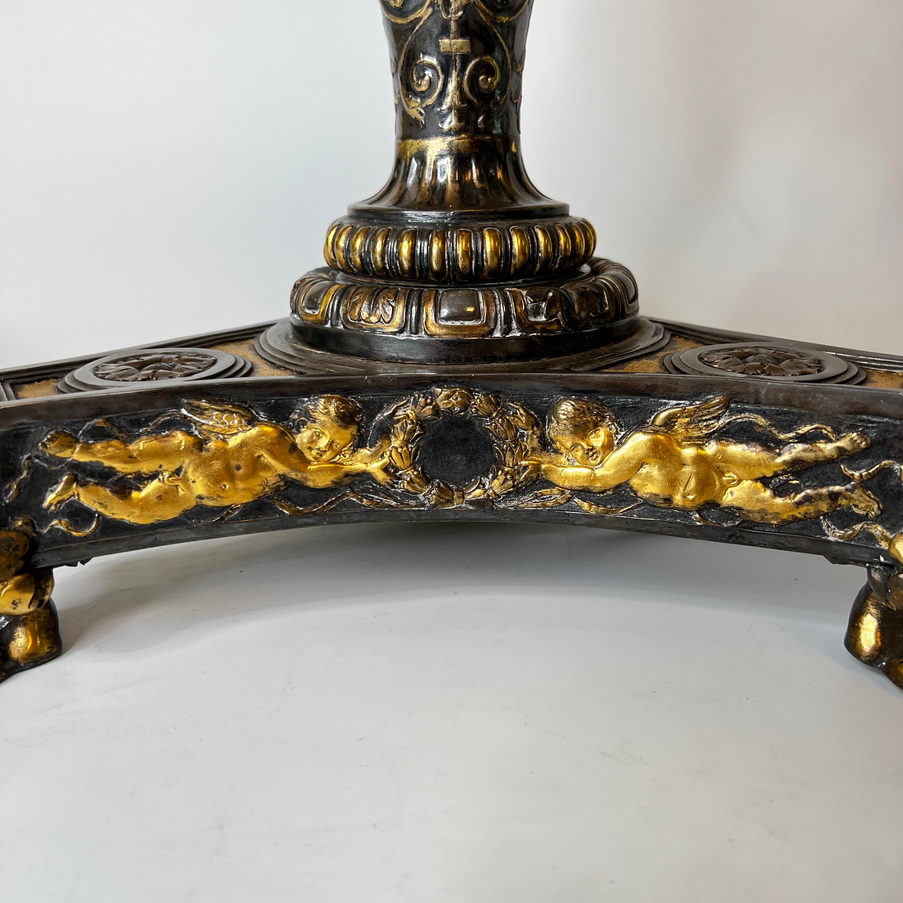 E.F. Caldwell Neoclassical Parcel-Gilt Table Lamp For Sale 6
