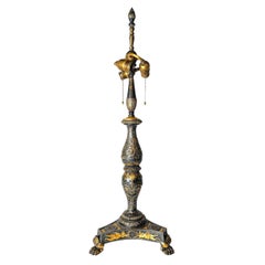 E.F. Caldwell Neoklassische Paketvergoldete Tischlampe