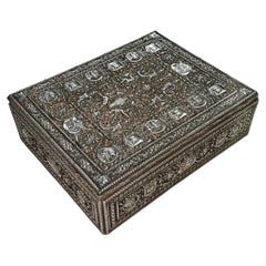 E.F. Caldwell Silverplated Humidor Box in Renaissance Style