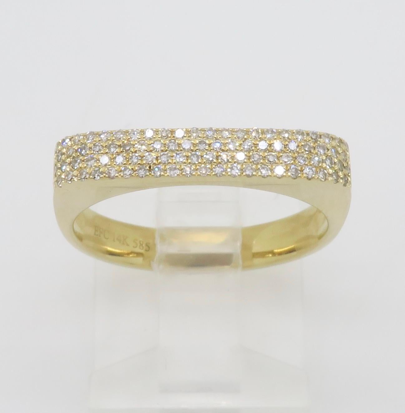 EF Collection'S Micro Pavé Diamantring aus 14k Gelbgold im Angebot 6