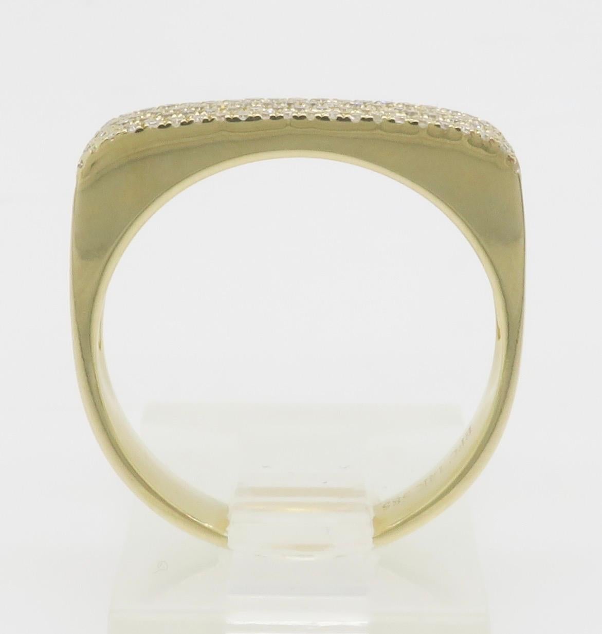 EF Collection'S Micro Pavé Diamantring aus 14k Gelbgold im Angebot 8
