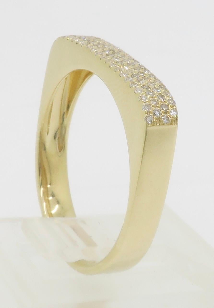 EF Collection'S Micro Pavé Diamantring aus 14k Gelbgold im Angebot 9