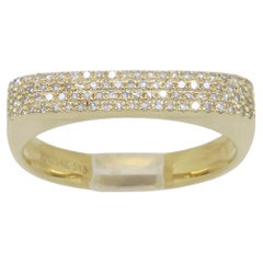 EF Collection'S Micro Pavé Diamantring aus 14k Gelbgold