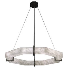 Lampe suspendue Efesto en métal noir brossé par Alabastro Italiano