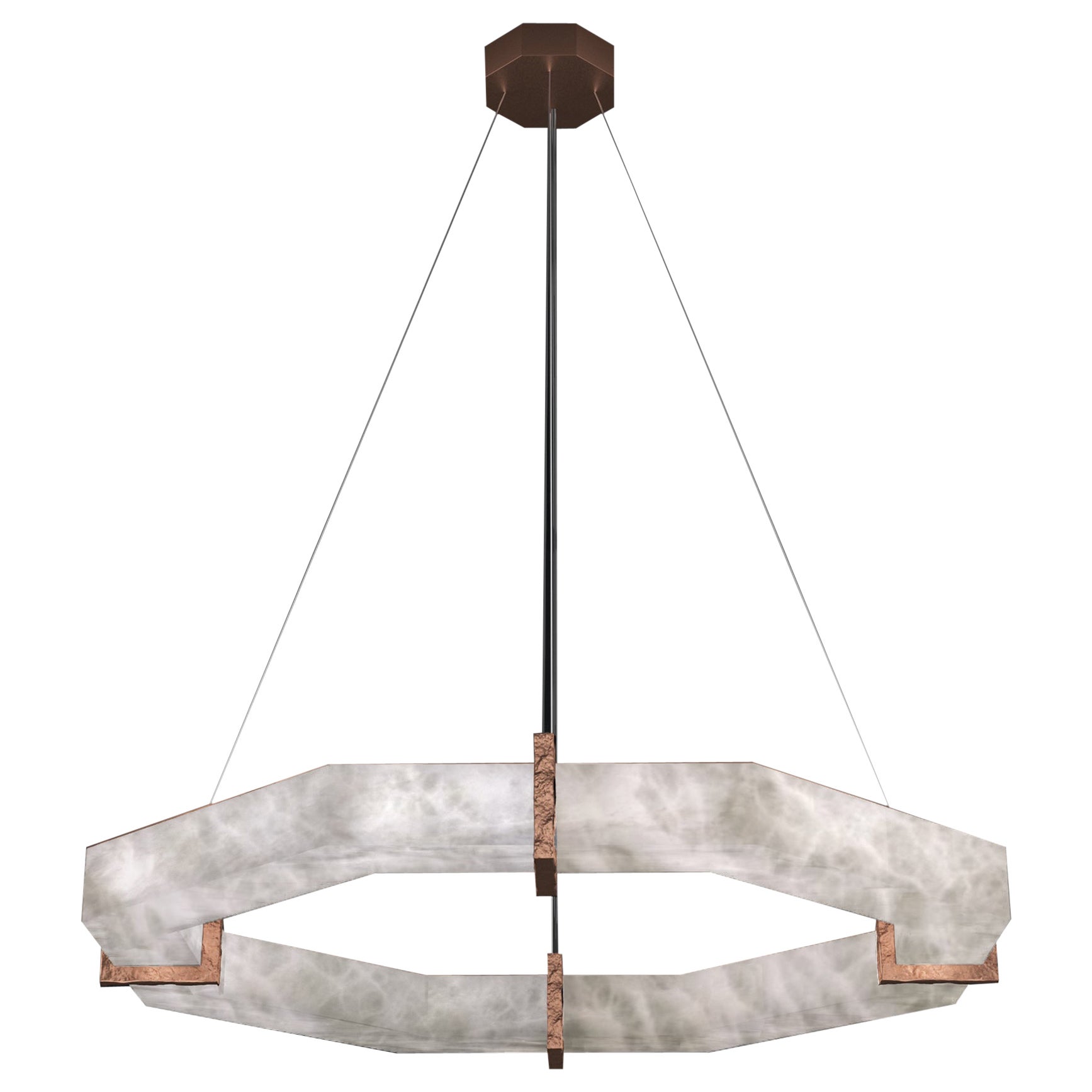 Lampe à suspension Efesto en cuivre par Alabastro Italiano