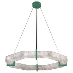 Lampe suspendue Efesto Freedom en métal vert par Alabastro Italiano