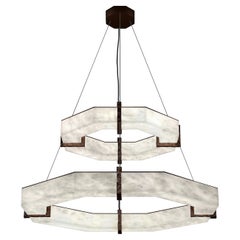 Lampe à suspension double Efesto Ruggine Of Florence en métal par Alabastro Italiano