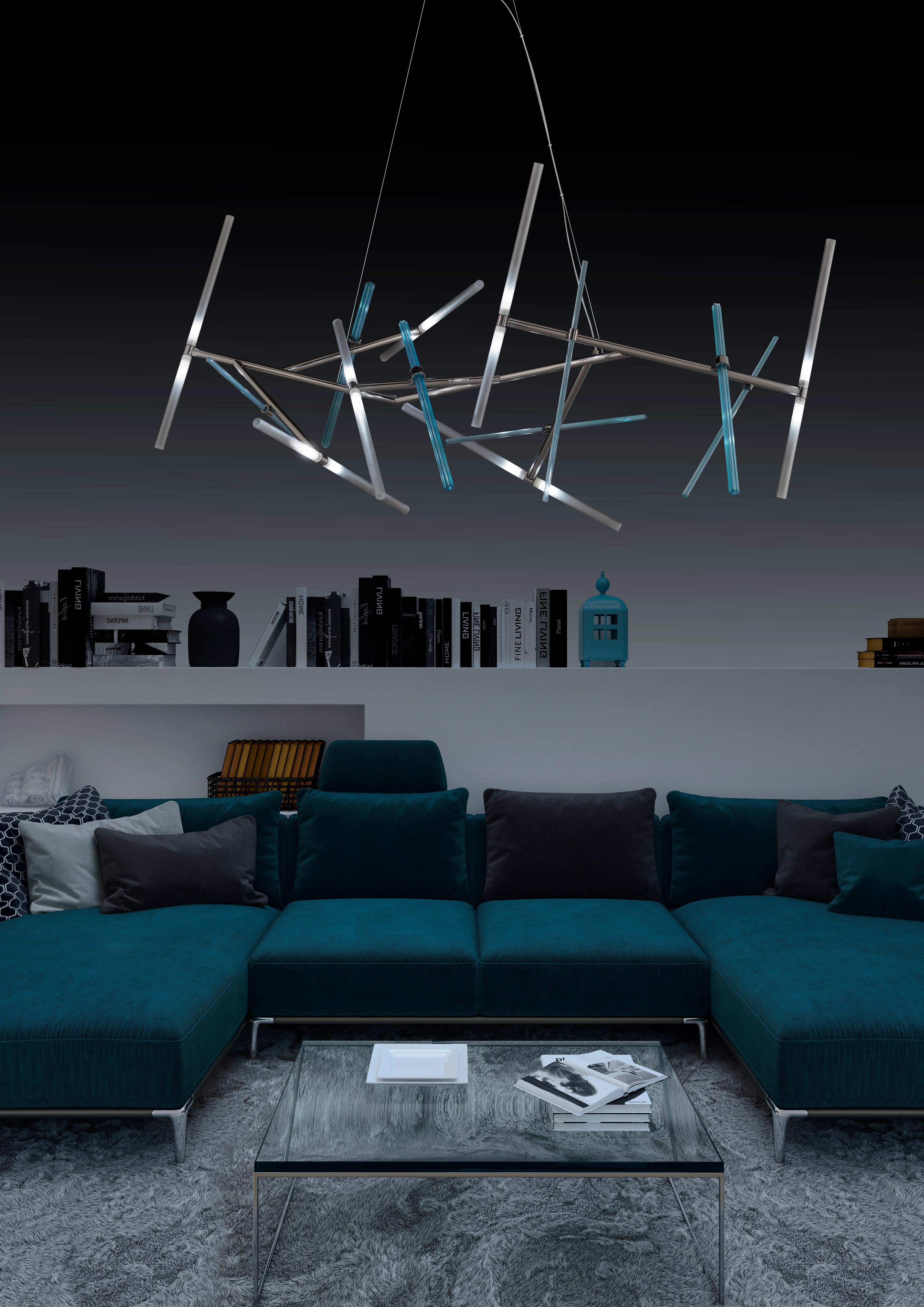 Postmoderno Lampada a sospensione Effect L14 di Euroluce Lampadari in vendita