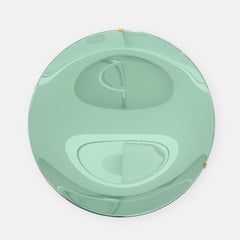 Effetto Vetro Zeitgenössischer, skulpturaler, runder, konkaver Spiegel in Grün