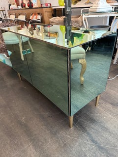 EFFETTO VETRO Italian Green Tinted Mirror Cabinet (Two Available)
