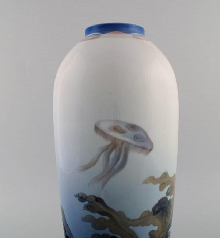 20th Century Effie Hegermann-Lindencrone, Bing & Grøndahl, Large Art Nouveau Porcelain Vase