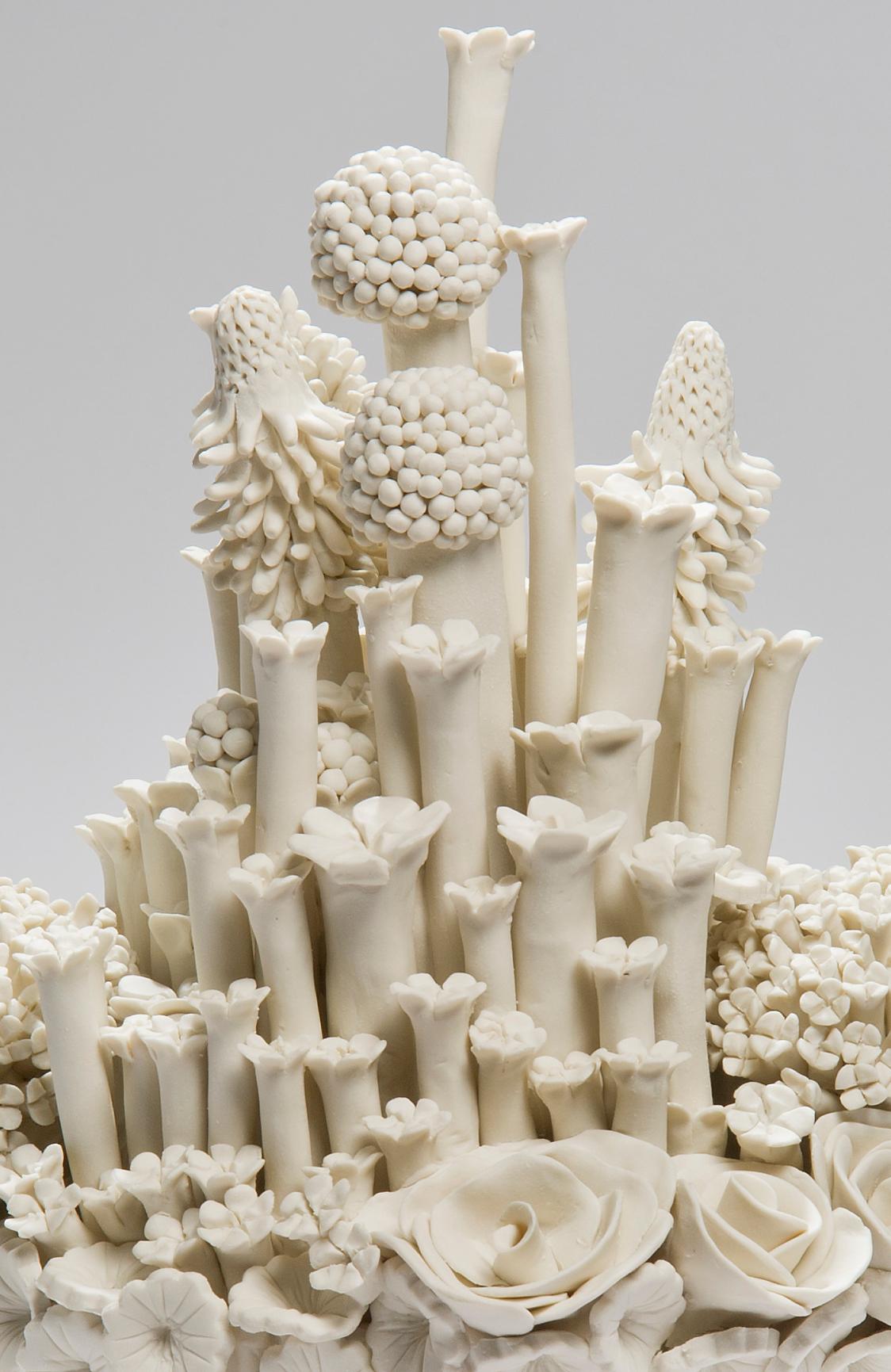 British Efflorescence I, a Unique Porcelain Floral Sculpture by Vanessa Hogge