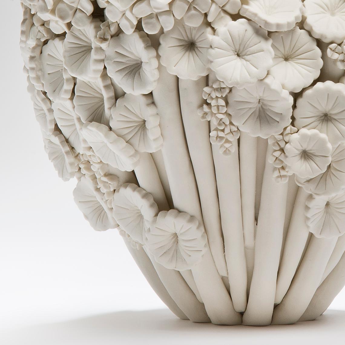 Hand-Crafted Efflorescence II, a Unique Porcelain Floral Sculpture by Vanessa Hogge