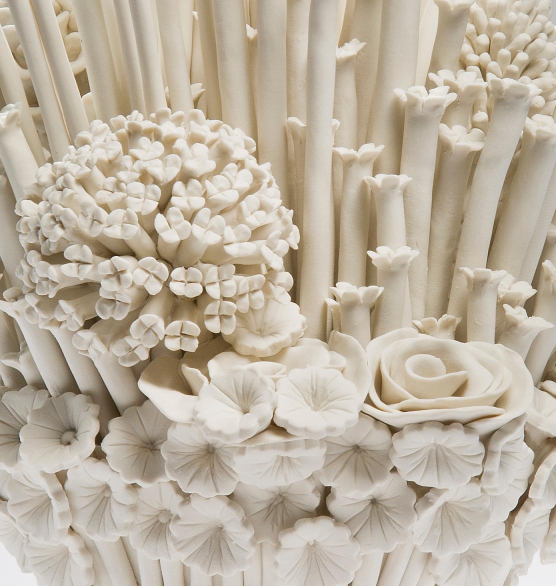 Efflorescence III, a Unique Porcelain Floral Sculpture by Vanessa Hogge 3