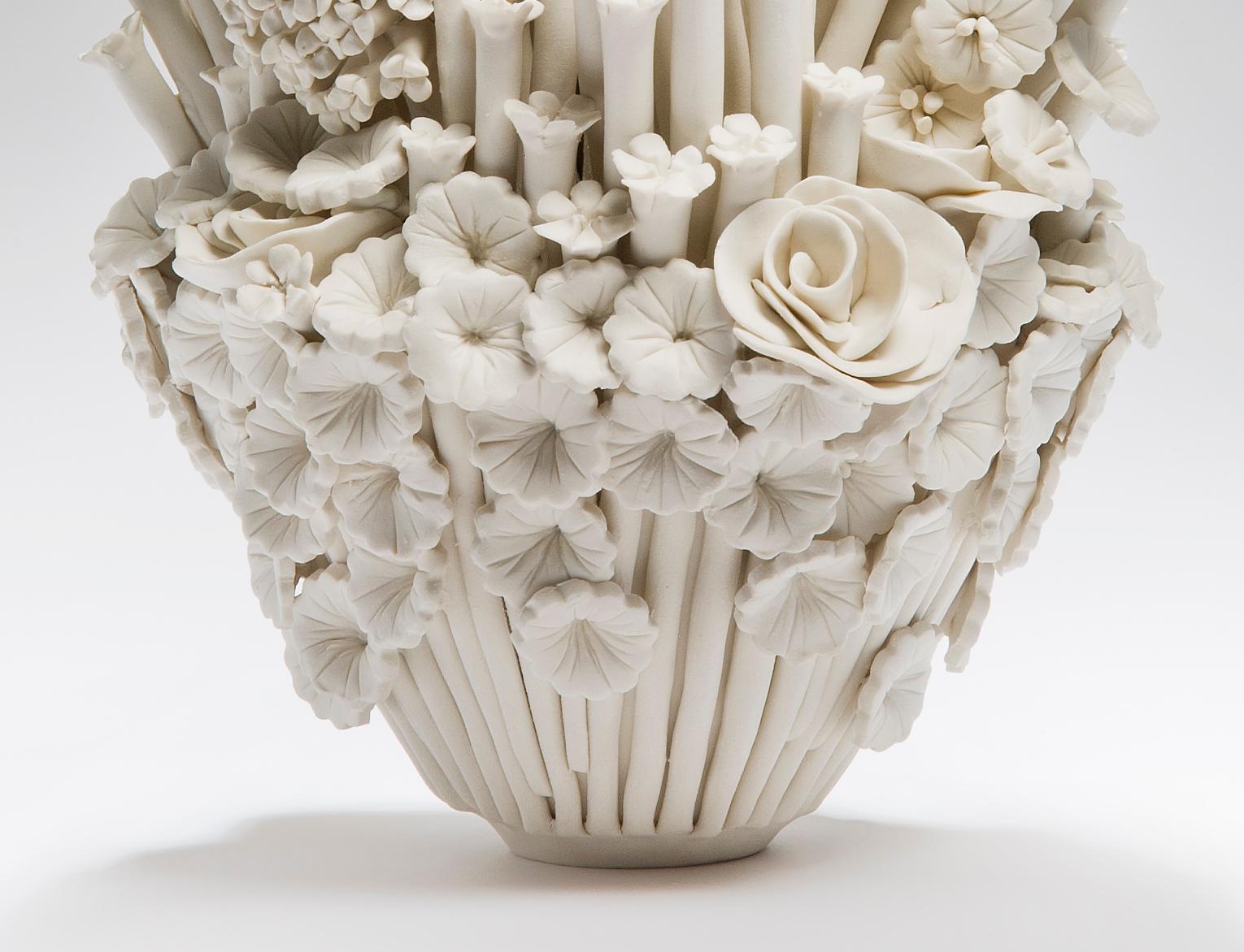 Hand-Crafted Efflorescence III, a Unique Porcelain Floral Sculpture by Vanessa Hogge