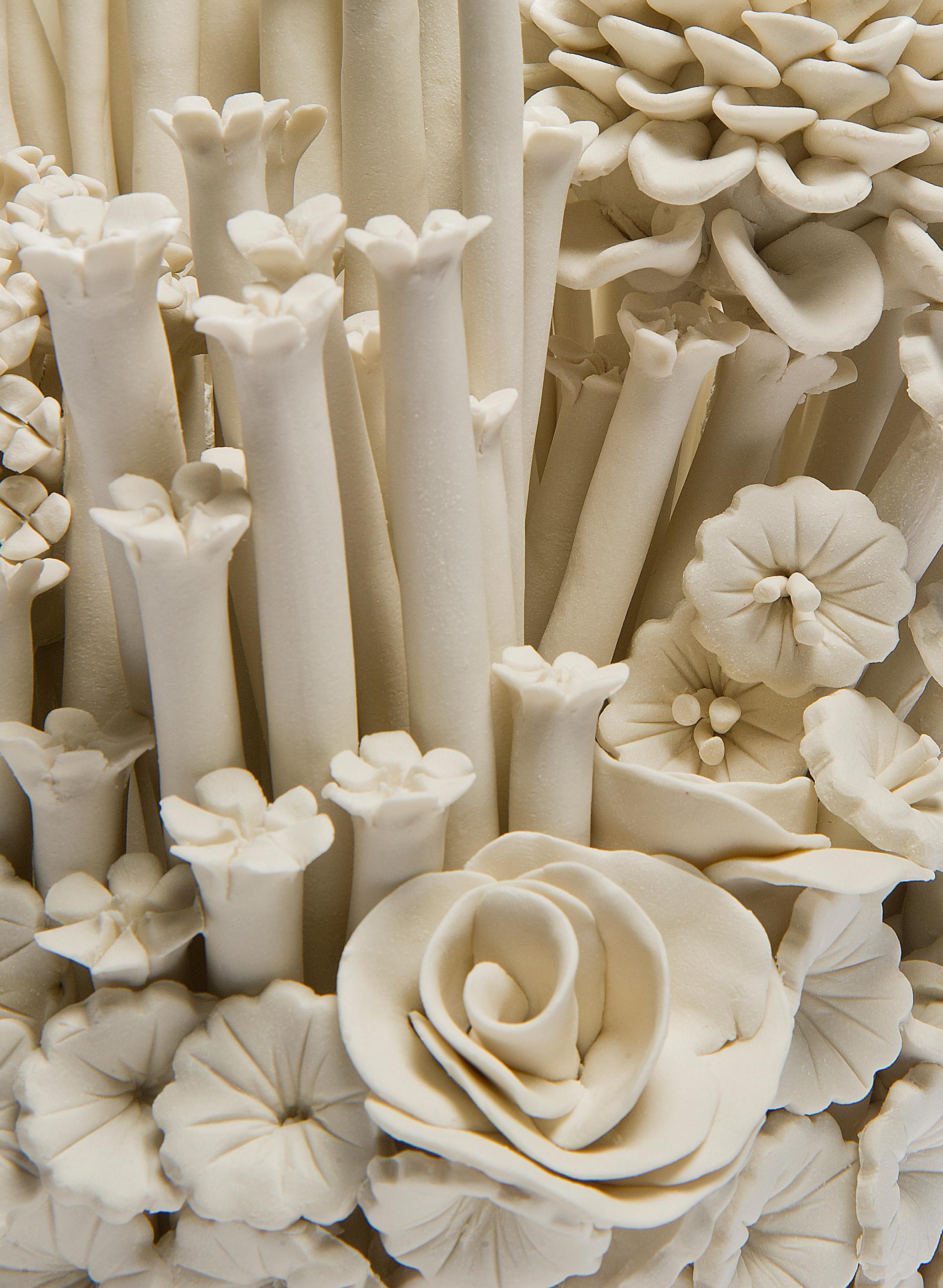 Efflorescence III, a Unique Porcelain Floral Sculpture by Vanessa Hogge 1