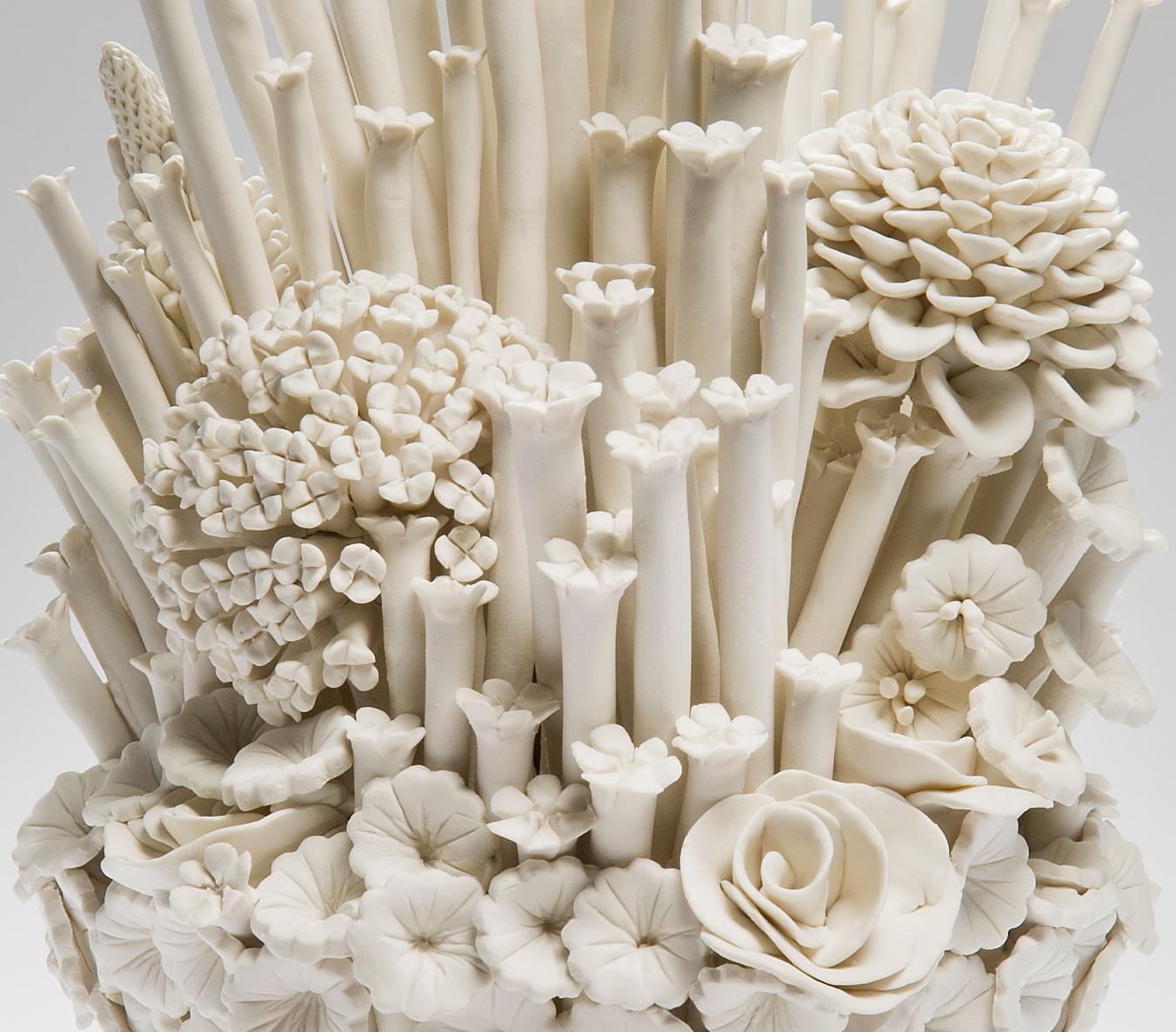 Efflorescence III, a Unique Porcelain Floral Sculpture by Vanessa Hogge 2