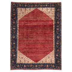  Mühelos einladender und vielseitiger alter persischer Gabbeh-Teppich