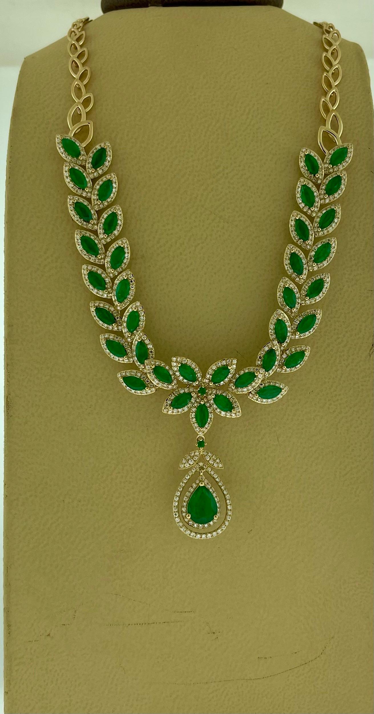 marquise emerald necklace