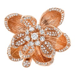 Effy 14 Karat Rose Gold and Diamond Ring