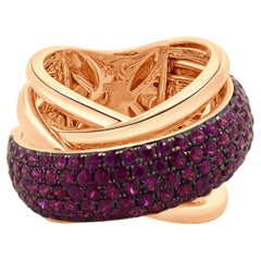 Effy 14 Karat Rose Gold Ruby Crossover Ring