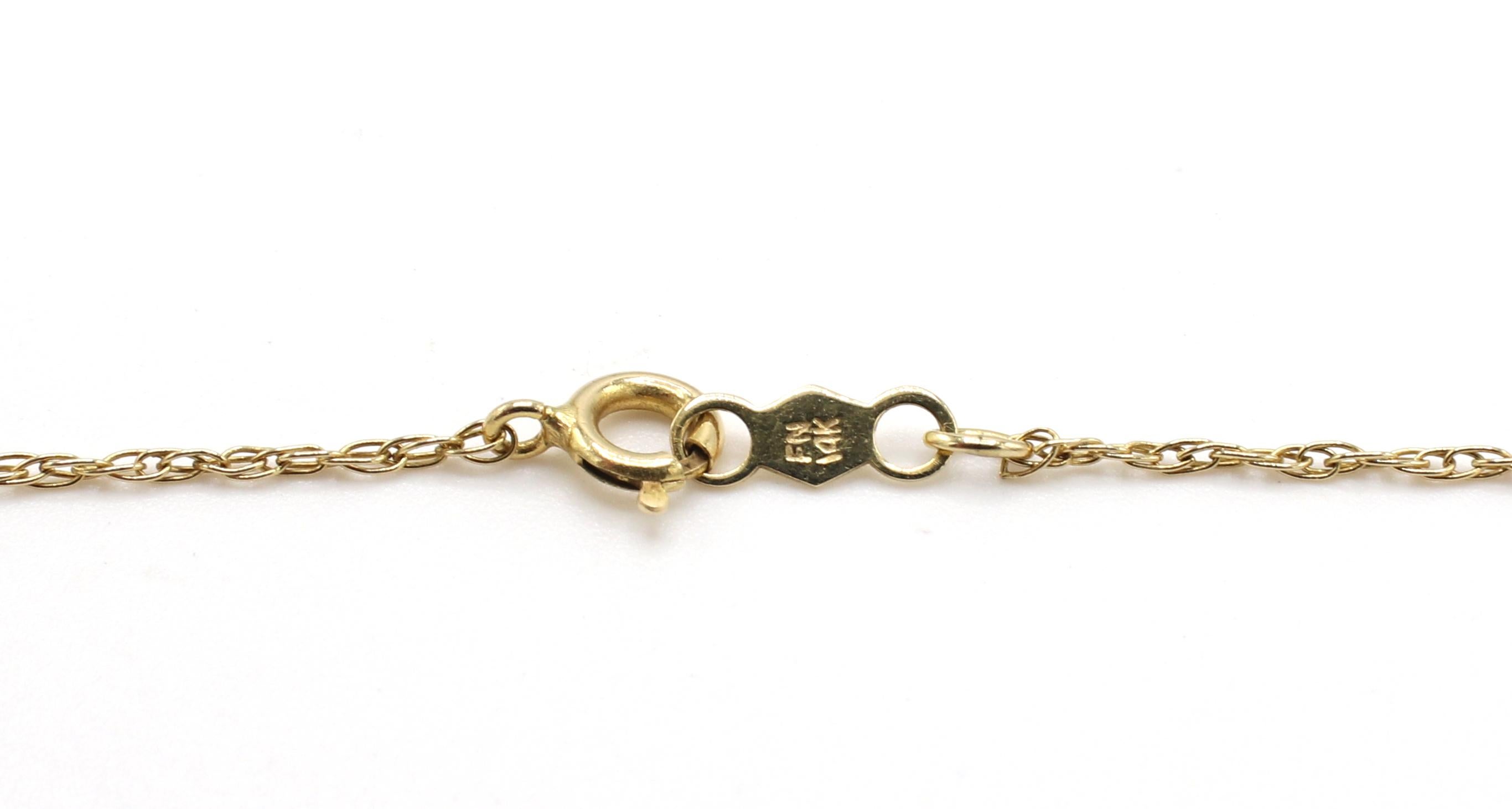 Halskette mit quadratischem Anhänger aus 14 Karat Gelbgold mit Citrin und Diamant von Effy im Zustand „Hervorragend“ in  Baltimore, MD