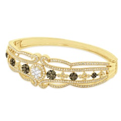 Effy - Bracelet en or jaune 14 carats avec diamants à grains multiples