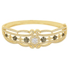 Effy - Bracelet en or jaune 14 carats avec diamants à grains multiples