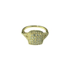 Effy 14 Karat Gelbgold Diamant Pave Classica Ring Größe 7 #20705