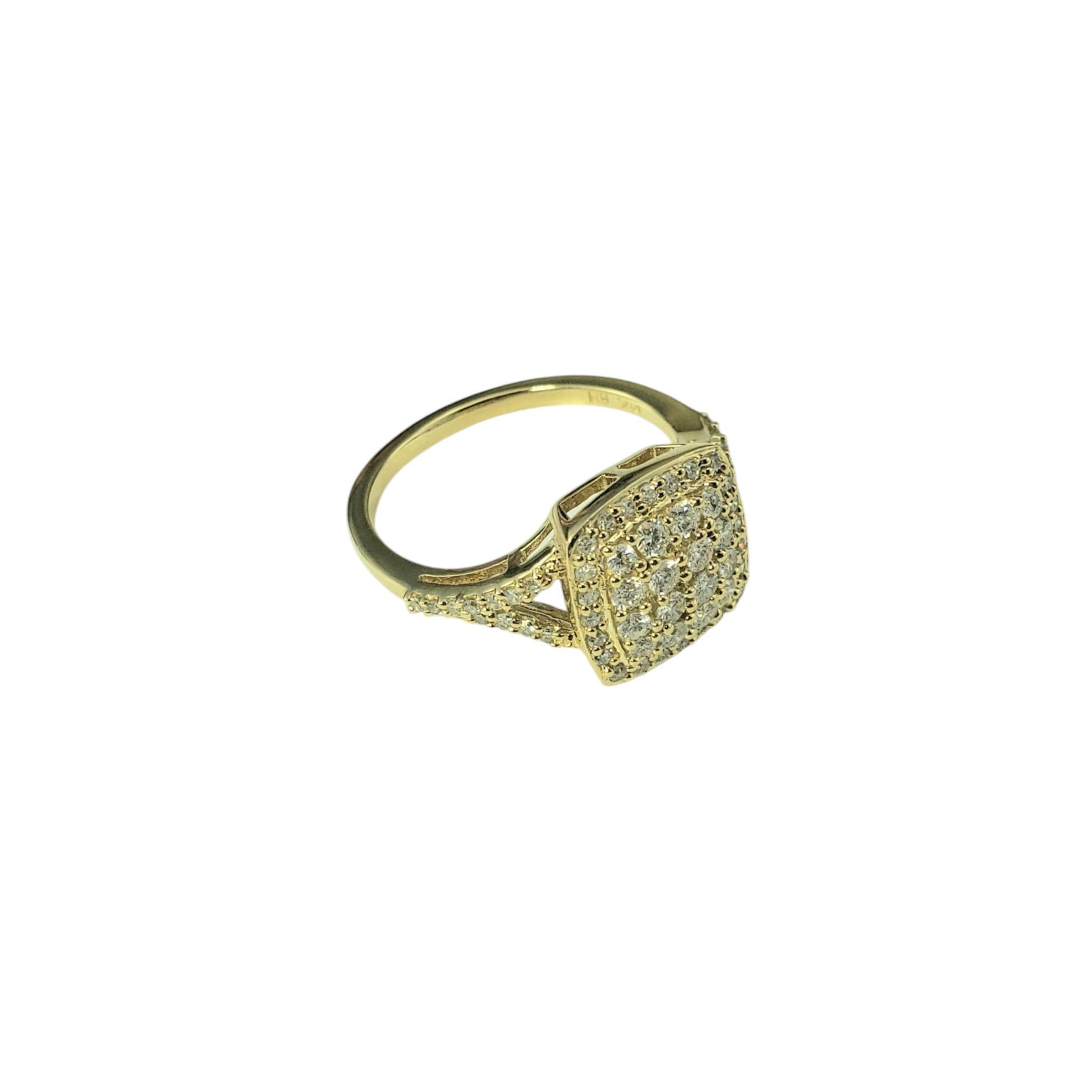 Contemporaneo Effy Anello Classica con Pave di Diamanti in Oro Giallo 14 Carati Misura 7 #20705 in vendita